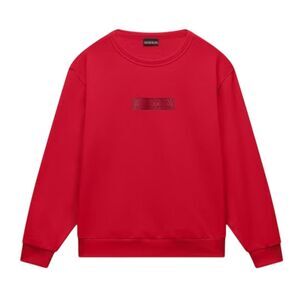 Napapijri Childrens/Kids Box Logo Crew Neck Sweatshirt / Red